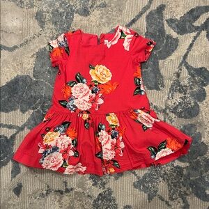 GAP Kids Red and White Floral Dress